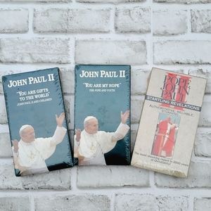 New & Sealed Vintage Bundle Pope John Paul II VHS Tapes